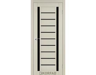 Двері міжкімнатні Korfad Valentino Deluxe VLD - 03 (чорне скло)