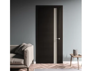 Межкомнатная дверь Rodos Modern Flat полустекло (Триплекс латте)