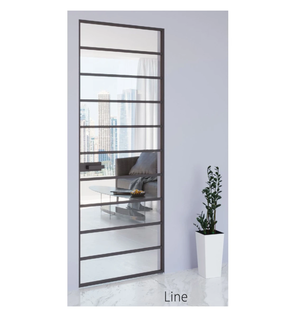 Двері міжкімнатні двері прих. монтажу AluDoors Line