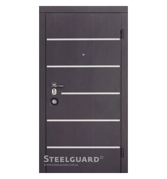 Входные двери Steelguard Forte+ AV-5  (Венге темный/белый шелк)
