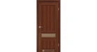 Межкомнатная дверь Korfad Classico CL-07 (глухие + маленькое стекло сатин бронза + рисунок М1/М2) со штапиком Фото №3
