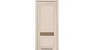 Межкомнатная дверь Korfad Classico CL-07 (глухие + маленькое стекло сатин бронза + рисунок М1/М2) со штапиком Фото №1