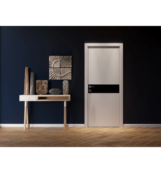 Межкомнатная дверь Rodos Modern Flat 02 (глухое+alum)