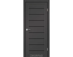 Межкомнатная дверь Korfad Piano Deluxe PND-01 (черное стекло)