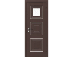 Межкомнатная дверь Rodos Versal Irida basic (с одним стеклом c гравировкой)