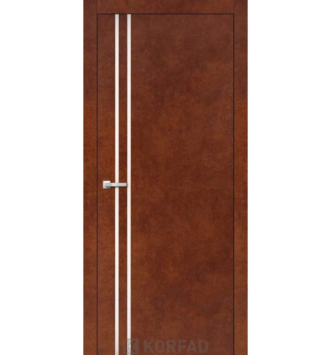 Межкомнатная дверь Korfad Aluminium Loft Plato ALP-01 (алюминий)