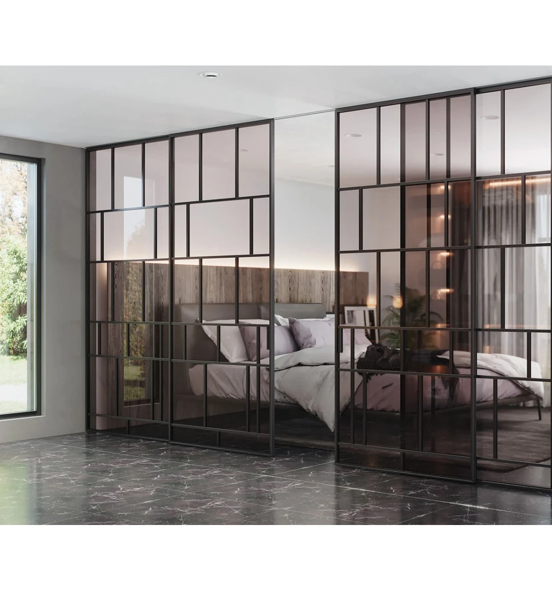 Двері міжкімнатні розсувні AluDoors GEOMETRY