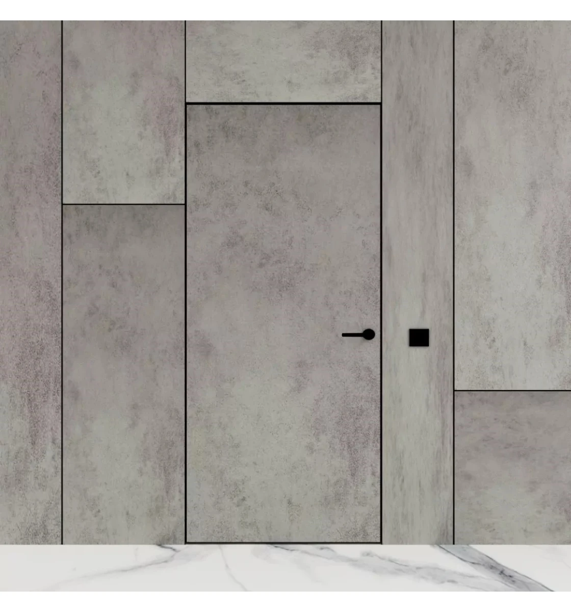 Міжкімнатні двері Danapris Doors Alum Unique 43 Hpl Abet Laminati (обклад чорний)