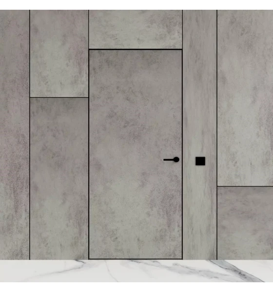 Міжкімнатні двері Danapris Doors Alum Unique 43 Hpl Abet Laminati (обклад чорний)