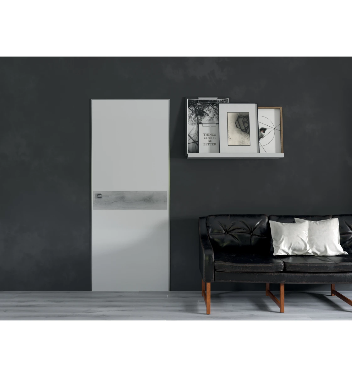 Межкомнатная дверь Rodos Loft Berta G белый мат