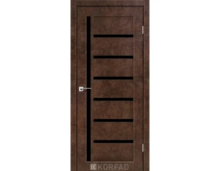 Межкомнатная дверь Korfad Valentino Deluxe VLD - 01 (черное стекло)