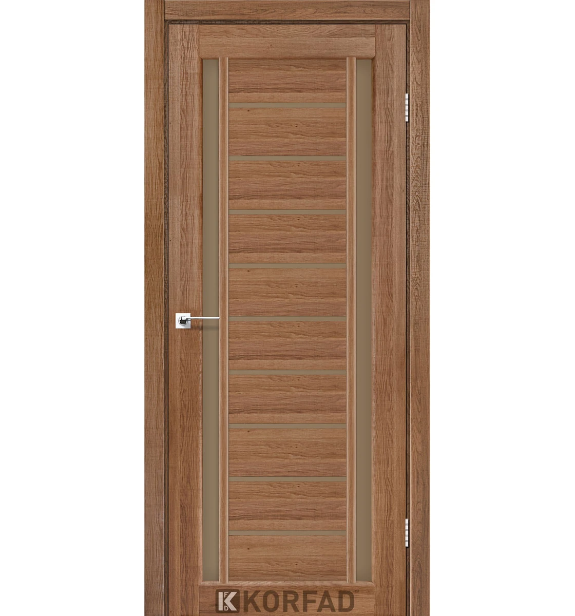 Межкомнатная дверь Korfad Valentino Deluxe VLD - 03 (стекло бронза) 