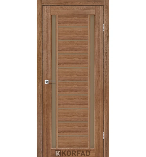 Межкомнатная дверь Korfad Valentino Deluxe VLD - 03 (стекло бронза) 