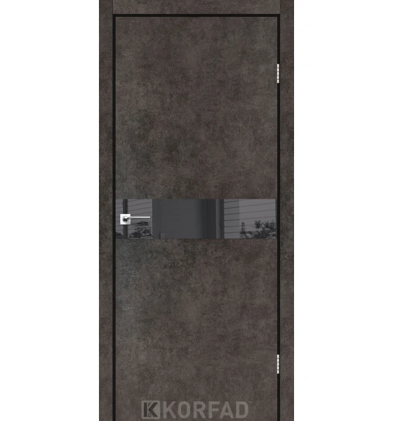 Межкомнатная дверь Korfad Glass Loft Plato GLP-01 (алюминий)