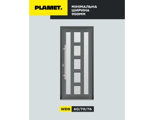 Металопластикові вхідні двері WDS 6S Дуб Монтана Модель 71