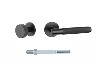 Дверна ручка-кноб APRILE TUMO R SLIM 7MM BK фіксовано рухома права, чорний