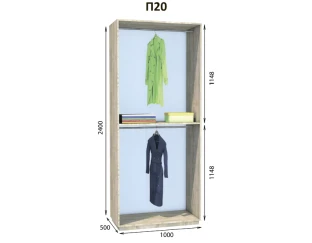 Модуль вбиральні Престо П 20 (1000х500х2400)
