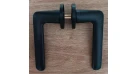 Дверна ручка STILE UTA R 7S ST матовий чорний BLACK (тонка розетка) Фото №4