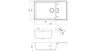 Кухонная мойка Fabiano Cubix 86x50 XL Grey Metallic Фото №2