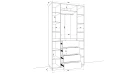 Шафа розпашна RUMBA HOLD №46 (1200мм x 550мм x 2200мм Фото №3