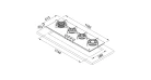 Газовая варочная поверхность Franke FHCR 1204 3G TC HE XA C (106.0496.078) нержавеющая сталь Фото №2