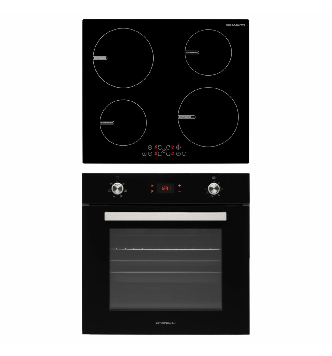 Комплект Духова шафа електрична GEO 62-1310 black + Варильна поверхня індукційна GIH 614