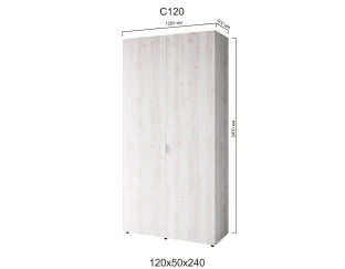 Пенал Сота С120 Крафт Білий-коротка ручка (120х50х240)