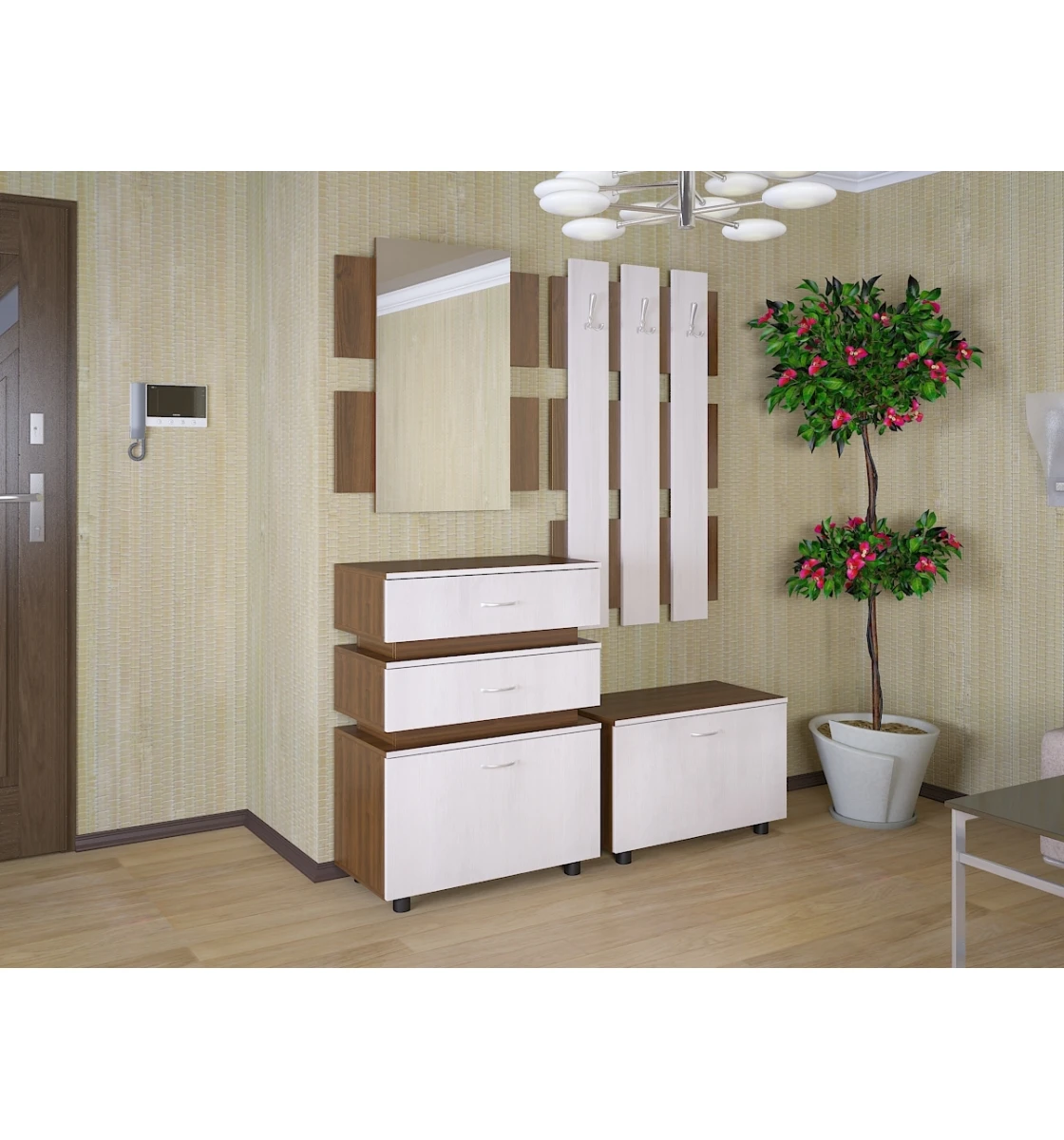 Передпокій RUMBA Hi-tech - 1 (1452мм x 367мм x 1900мм