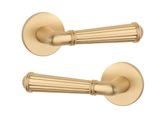 Дверна ручка STILE ARIDA R 7S ST матова латунь GOLD SATIN (тонка розетка)