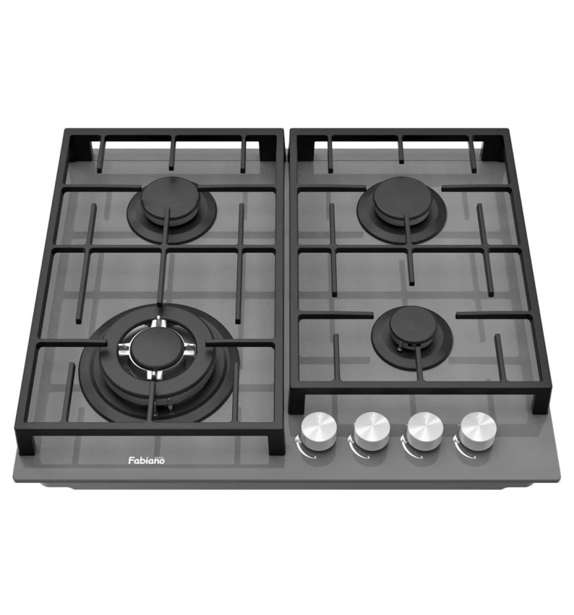 Газовая варочная поверхность Fabiano FHG 8244 VGHT Titanium Glass