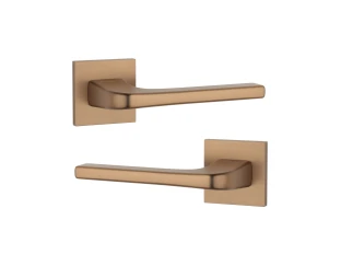 Дверна ручка STILE NAKA Q 7S ST світло-коричневий LIGHT BROWN (тонка розетка)