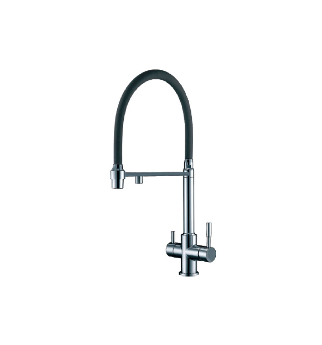 Смеситель кухонный Fabiano FKM 31.43 Inox Black