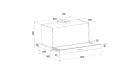 Витяжка кухонна Fabiano Smart 60 Lux Black Glass Фото №4