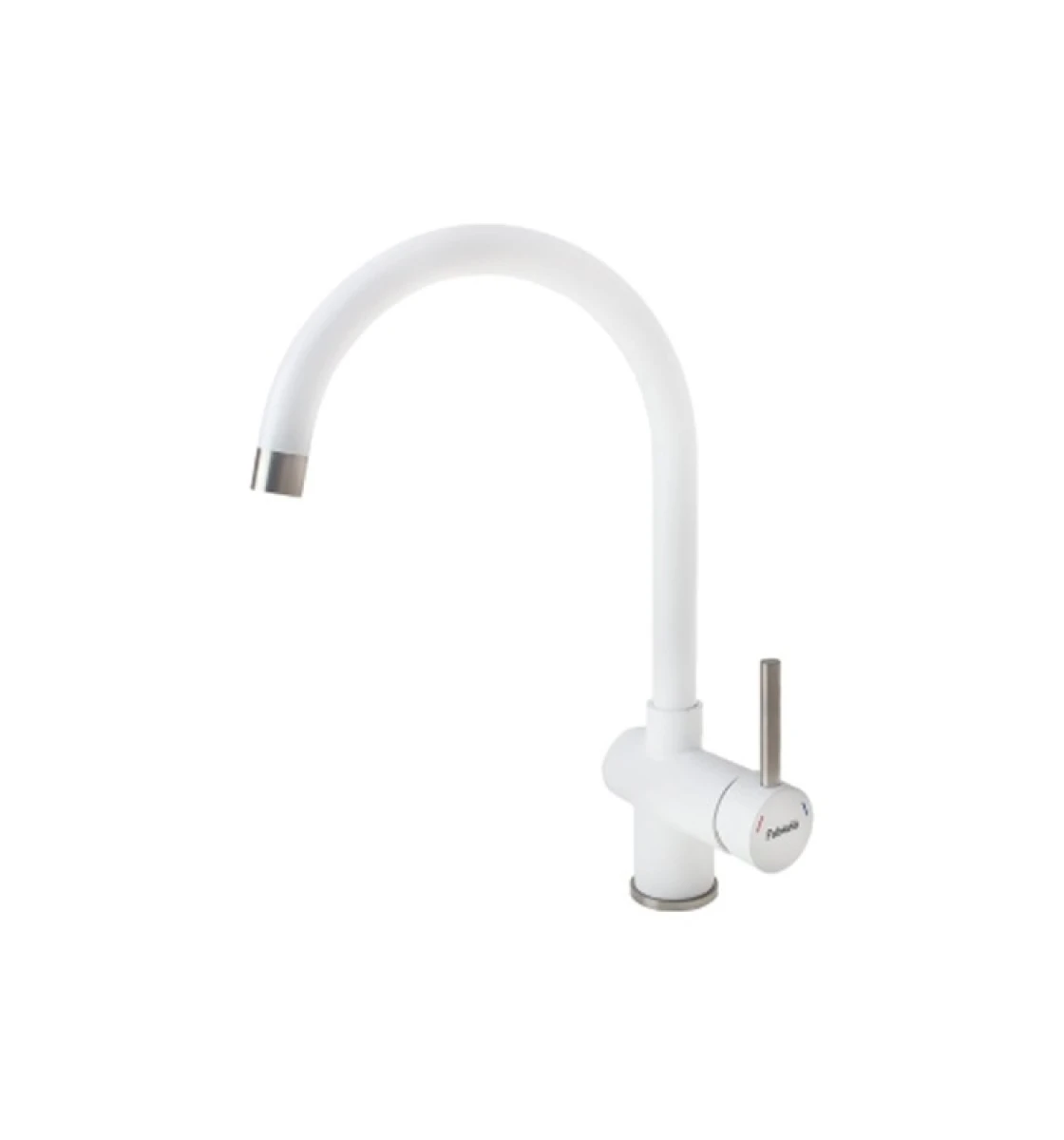 Смеситель кухонный Fabiano FKM 39 S/Steel Alpine White