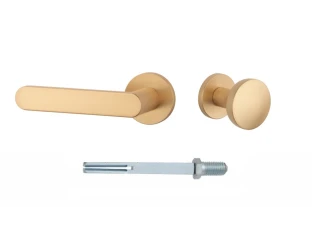 Дверна ручка-кноб APRILE ORTAL L SLIM SLIM 7MM LG фіксовано рухома ліва, матова латунь