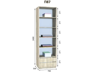 Модуль вбиральні Престо П 87 (700х500х2400)