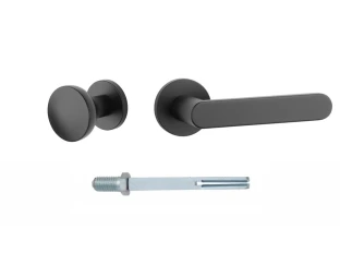 Дверна ручка-кноб APRILE ORTAL R SLIM 7MM BK фіксовано рухома права, чорний