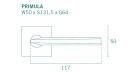 Дверная ручка APRILE Primula Q C01 полированный хром Фото №3