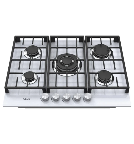 Газовая варочная поверхность Fabiano FHG 8255 VGHT White Glass