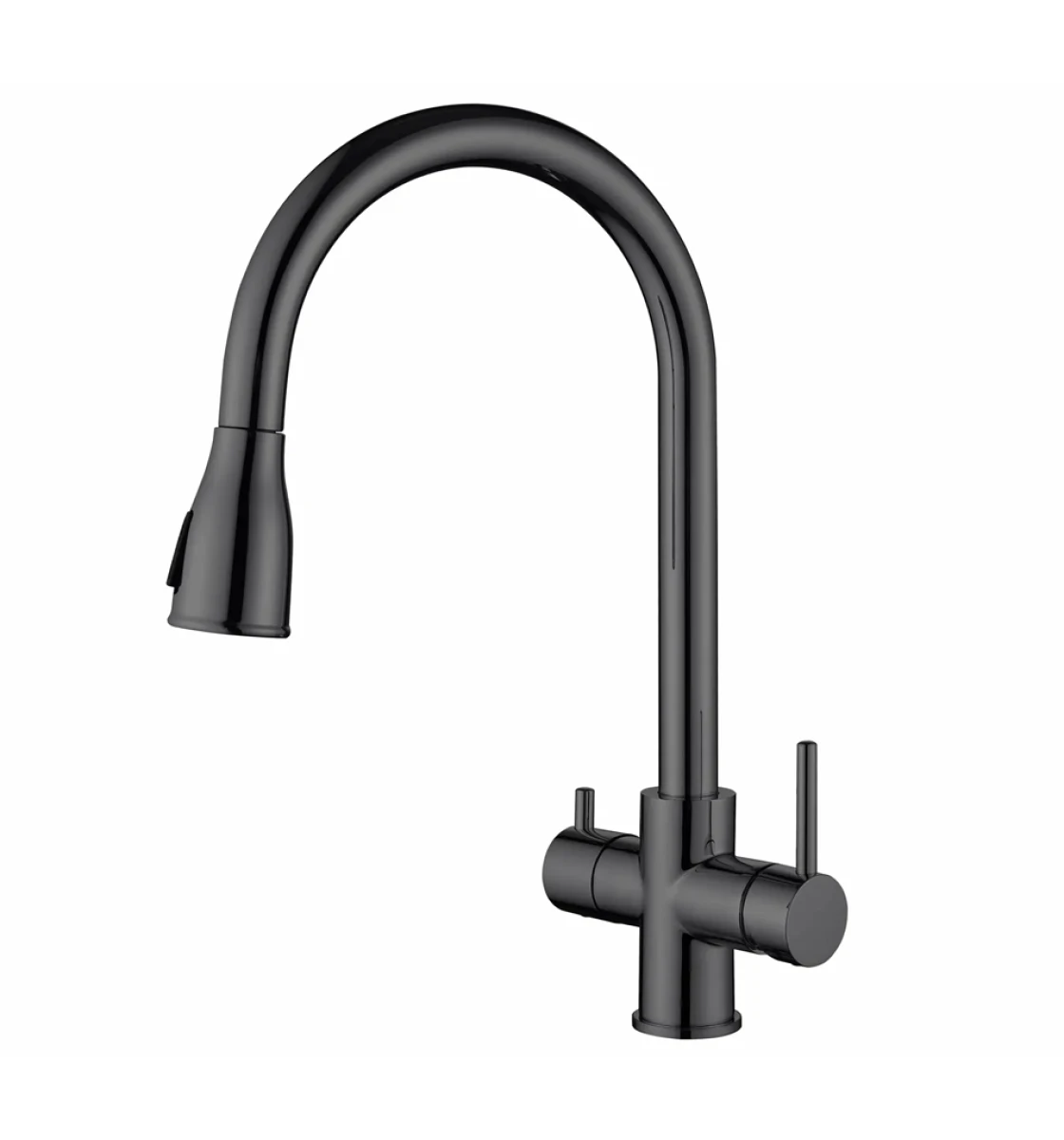 Змішувач кухонний Fabiano FKM 3122 Black Steel