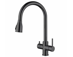 Смеситель кухонный Fabiano FKM 3122 Black Steel