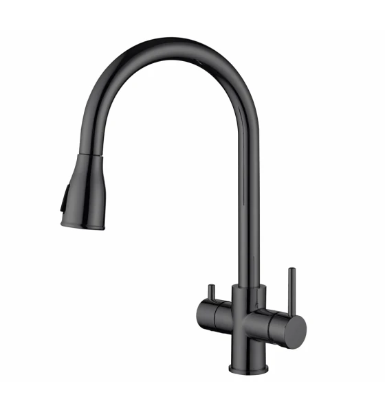 Змішувач кухонний Fabiano FKM 3122 Black Steel