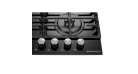 Газова поверхня GRANADO GGH 62-104 Black glass Фото №2