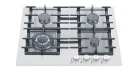 Газовая варочная поверхность Fabiano FHG 14-44 GH-T White Glass Фото №1