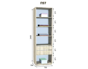 Модуль гардеробной Престо П 97 (700х500х2400)
