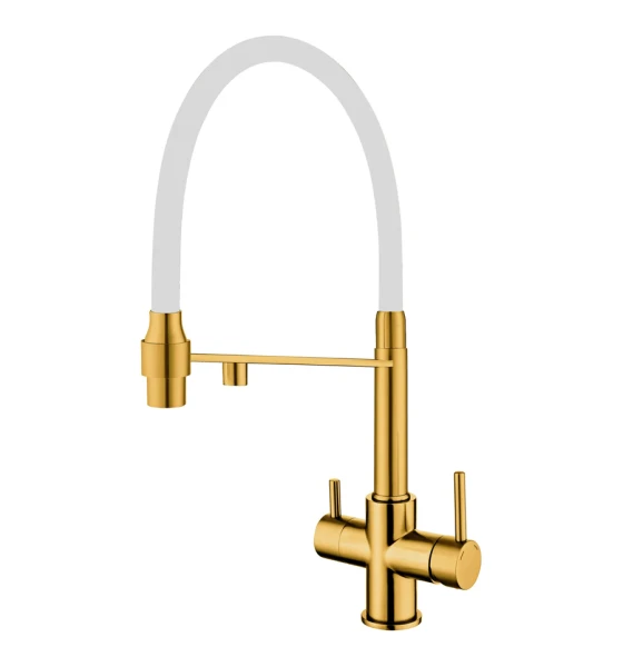 Смеситель кухонный Fabiano FKM 3143 Nano Gold