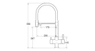 Смеситель кухонный Fabiano FKM 3143 Nano Gold Фото №2