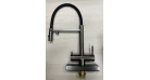 Змішувач кухонний Fabiano FKMC 3124 Black Steel (Cascad) Фото №3
