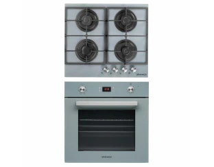 Комплект Духова шафа електрична GEO 62-1310 grafito + Варильна поверхня газова GGH 62-104 grafito glass