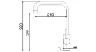 Смеситель кухонный Fabiano SKF 860 ST Inox Фото №2